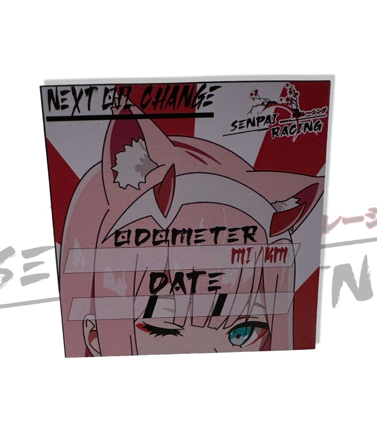 ZeroTwo oil change sticker