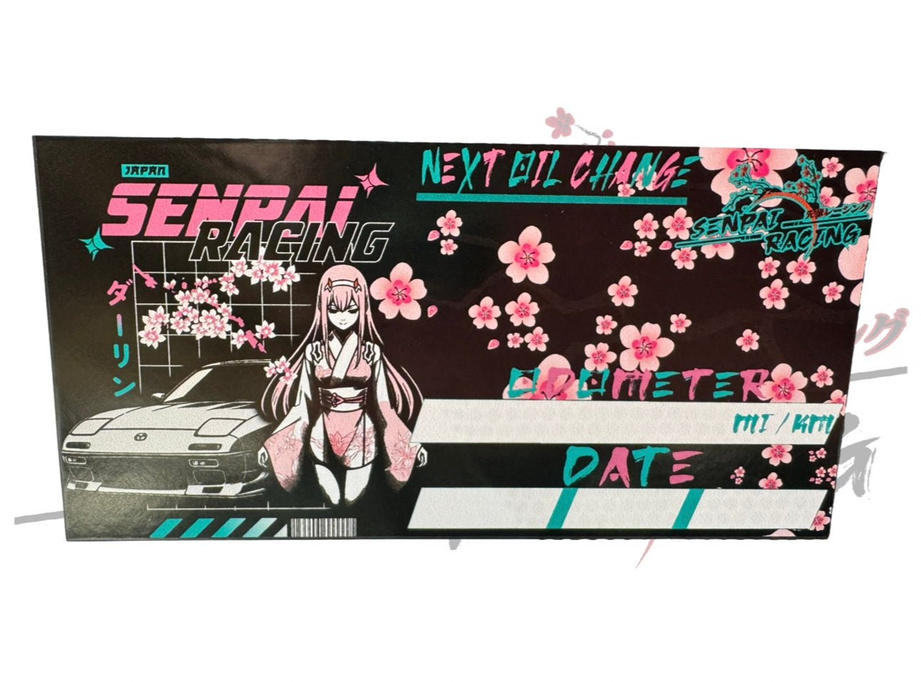 ZeroTwo RX7 oil change sticker